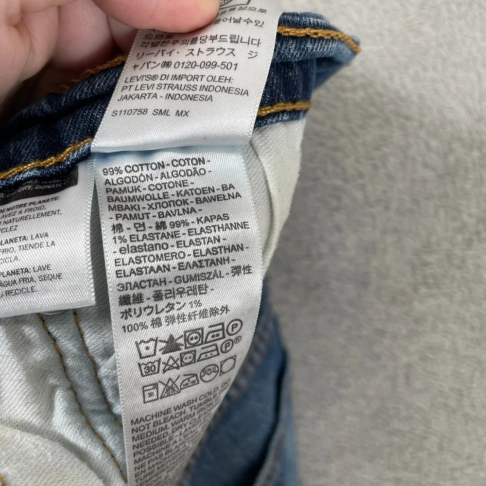Levis 505 Regular Fit Jeans Mens 33x34 Blue Denim Straight Leg Stretch